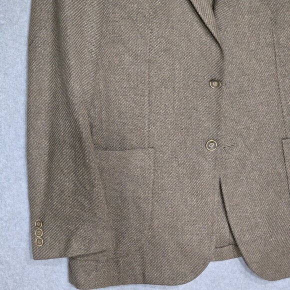 Ermenegildo Zegna Heritage Blazer Mens Size 40 Beige Single Breasted Two Button - Picture 5 of 16